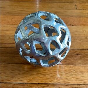 Silver Geometric Art Sculpture